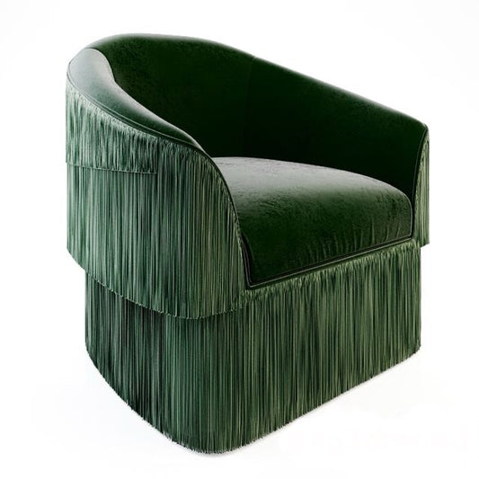 The Emerald Fringe Armchair